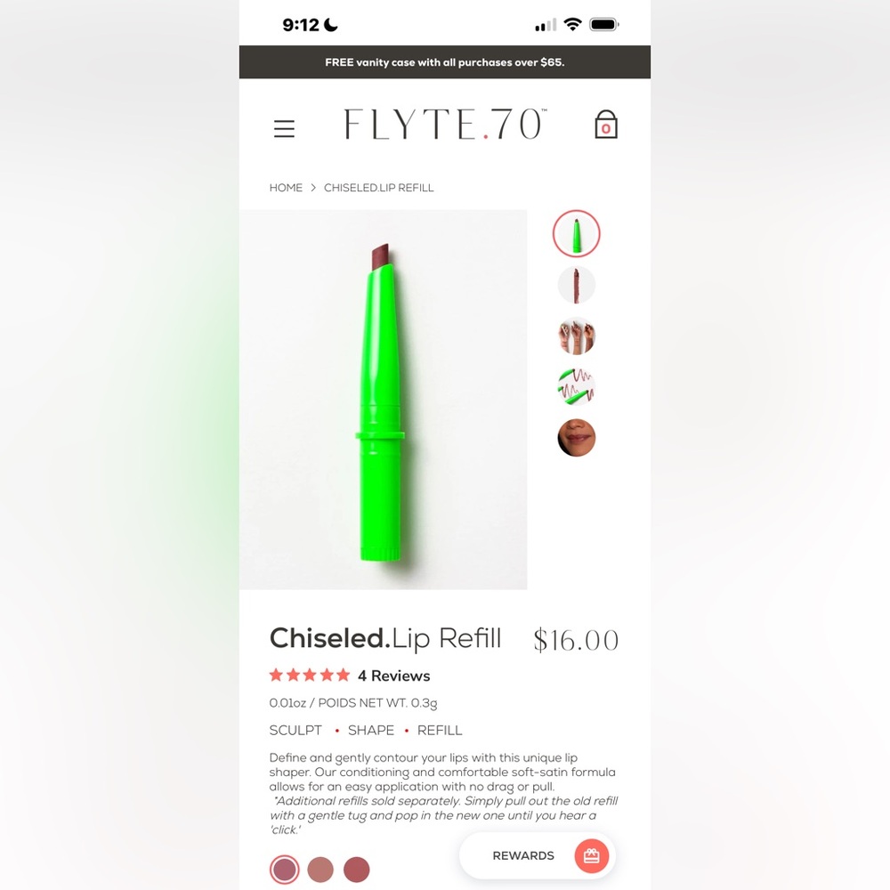 Chiseled Lip crayon flyte.70